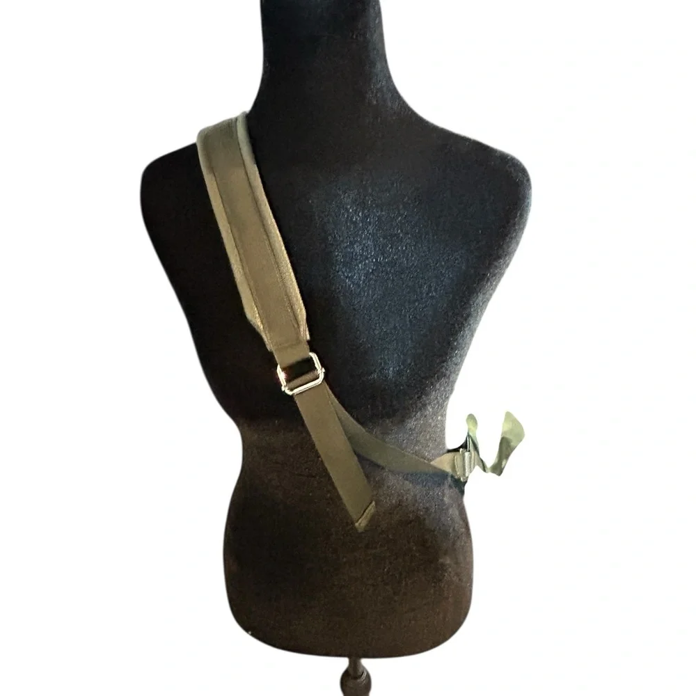 Laundry By Shelli Segal Olive Army Green Backpack w Leather Trim-NWOT-